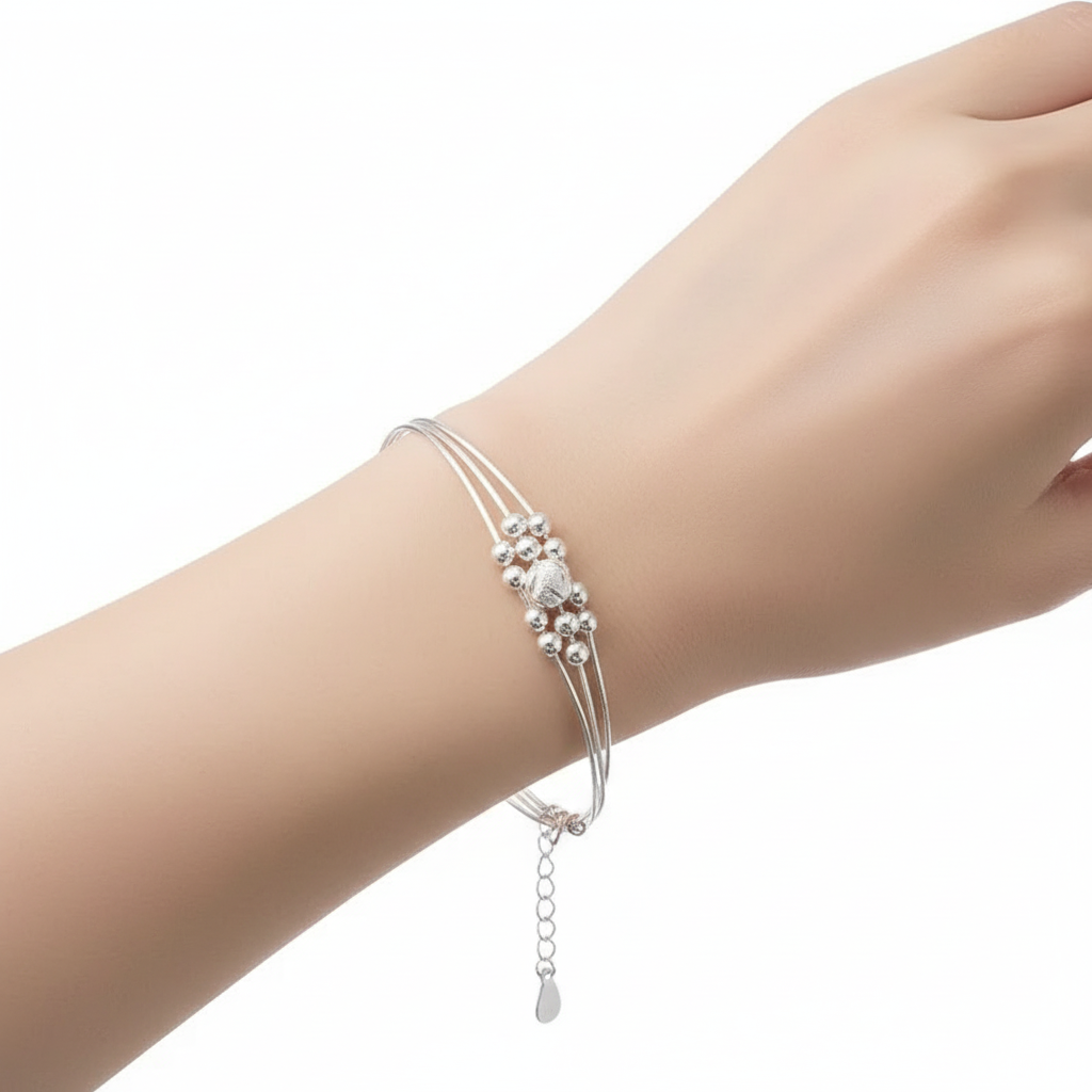 925 Silver Lucky Beads Bracelet