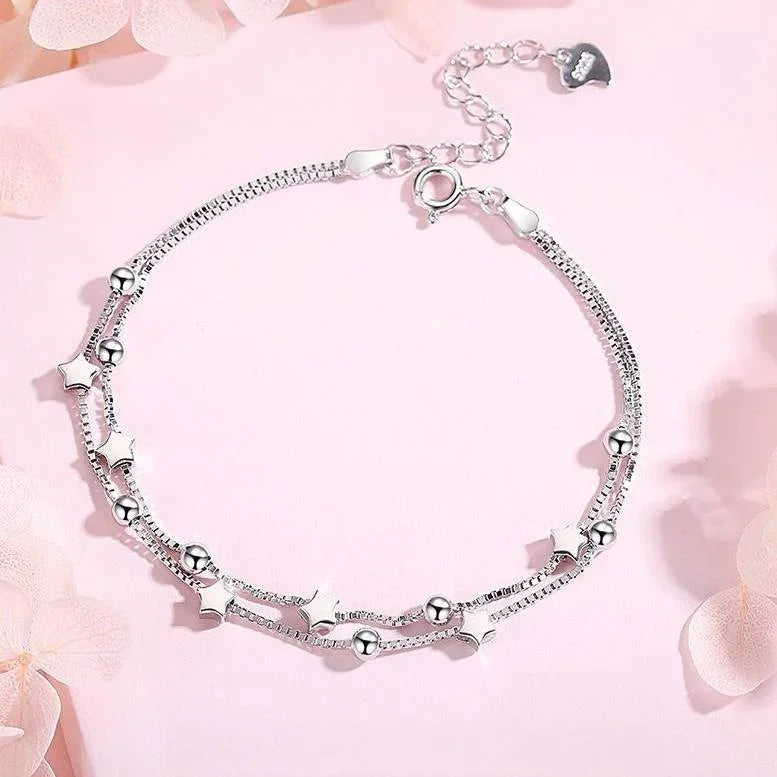 925 Silver Lucky Beads Bracelet — Minimalist Edition