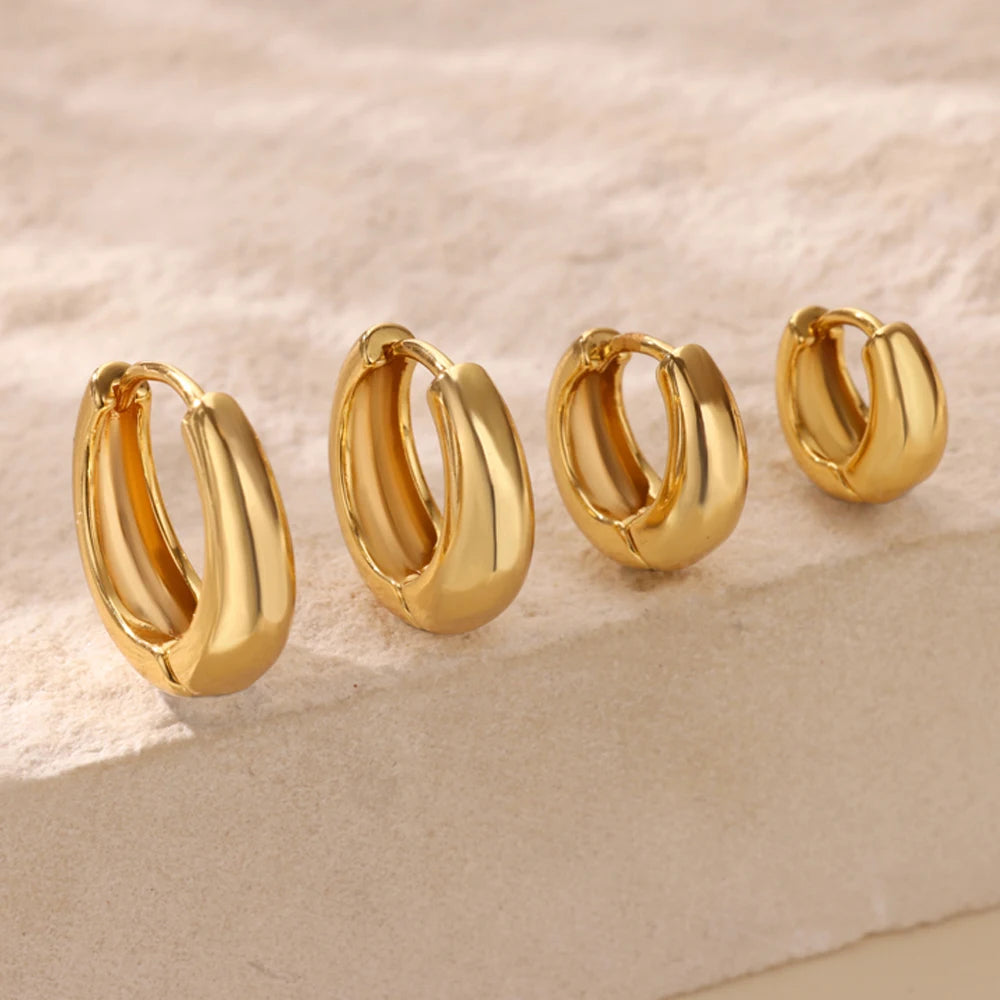 Classic Gold Chunky Hoops