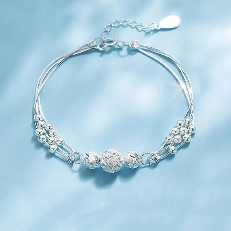 6-Piece Rhinestone Bracelet Set — Silver Shine Collection