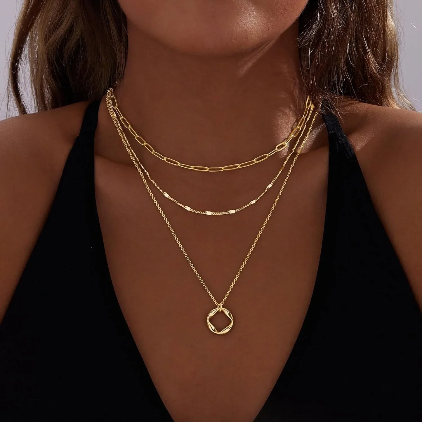 Layered Gold Necklace Set – Minimal Chic