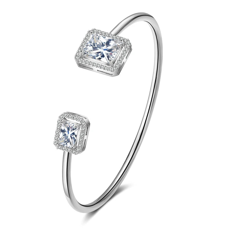 Geometric Gold Cuff Bracelet — Modern Minimal Style