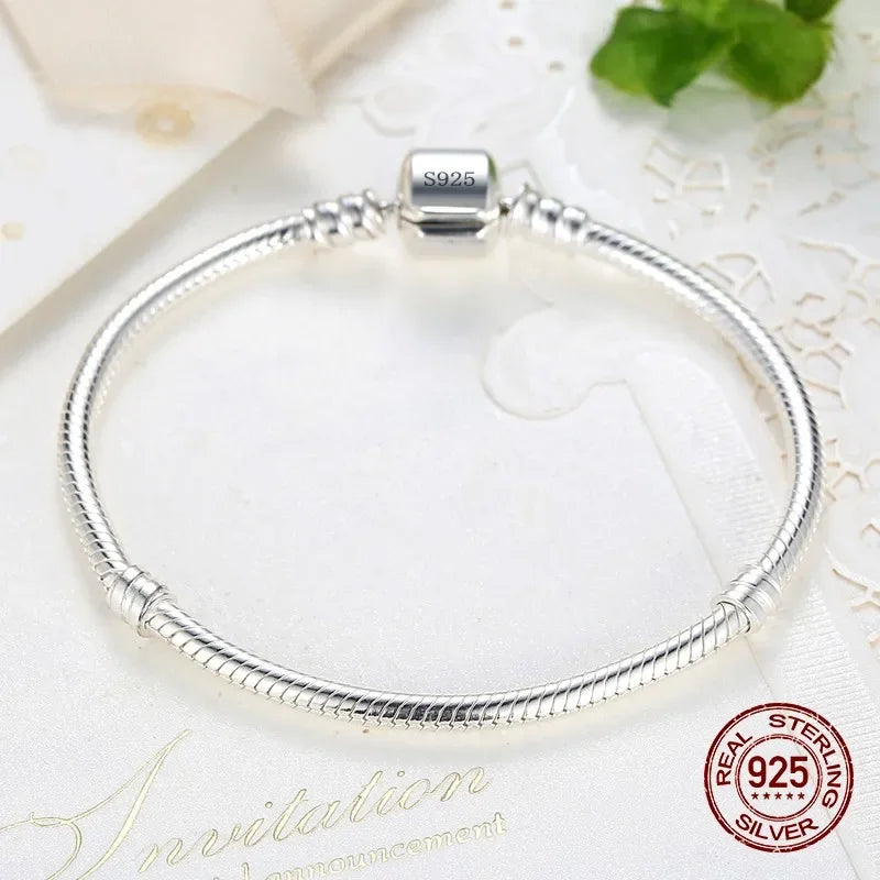 925 Silver Snake Chain Bracelet — Handmade Minimal Style
