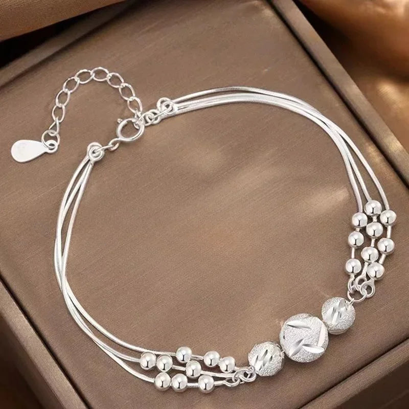 925 Silver Lucky Beads Bracelet — Minimalist Edition