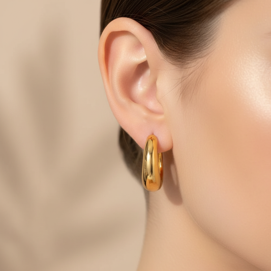 Classic Gold Chunky Hoops