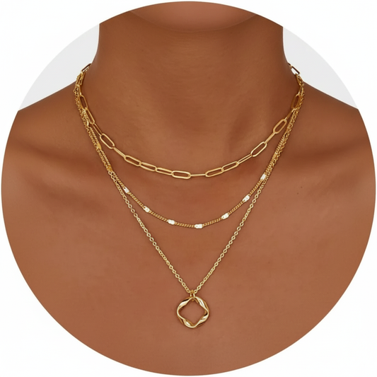 Layered Gold Necklace Set