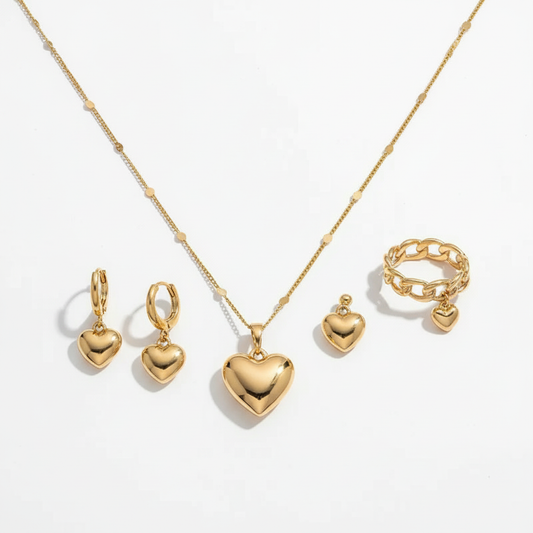 Vintage Heart Jewelry Set